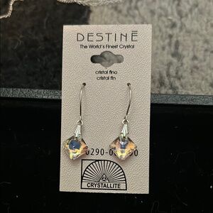 Crystal Earrings - Silver and Gold